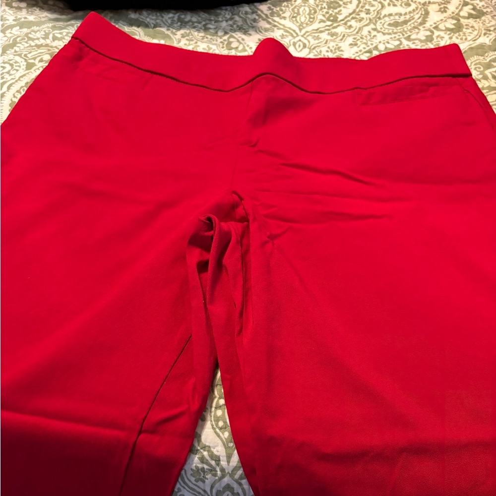 Kim Rogers Red Straight Leg Pants